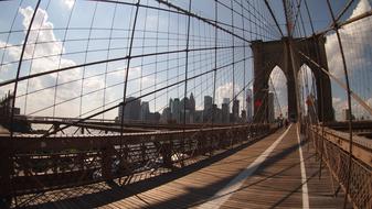 famous Brooklyn Bridge New York