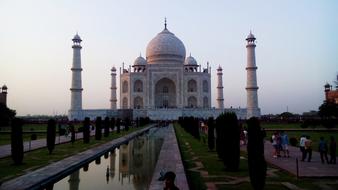 Taj Mahal Monument and river