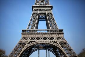 Eiffel Tower and blue sky