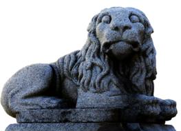 lion avila as a stone sculpture