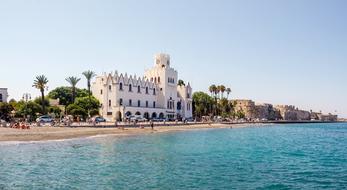 white fortress by the sea, greece, kos