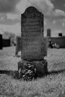 Cemetery Grave Tombstone Black And white