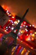 Eiffel Tower Paris City night lights