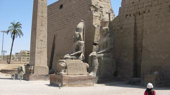 People, near the beautiful Karnak Temple in Luxor, Egypt