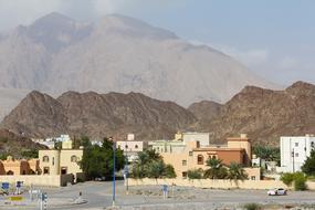 village houses on the background of the mountain