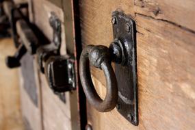 Door Old Wood metal handle