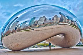 Cloud Gate Bean glass, chicago