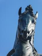 Statue Horse Head blue sky