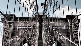 Brooklyn Bridge ropes New York