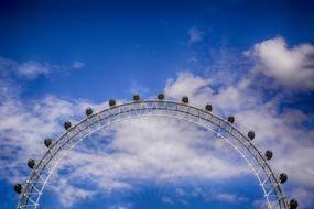 London Ferris Wheel blue sky