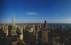 Trump Tower Chicago blue sky