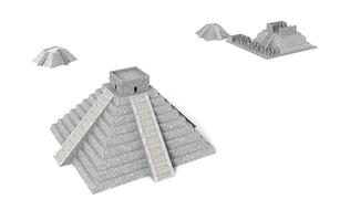pyramid mexico architecture 3d