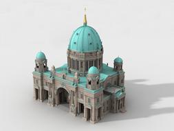 berlin dom cathedral capital 3d