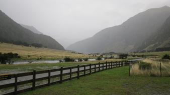New Zealand green Island