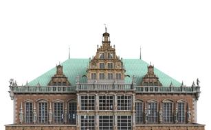 bremen town hall dome architecture as a 3d model