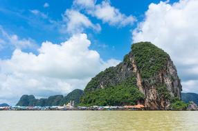 Landscape of Natural Limestone Cliff