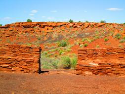 Ruins Indian Arizona red stone