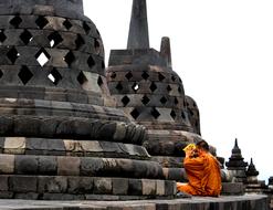 landscape of Budha Sembayang Biksu Candi