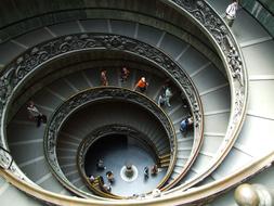 Basilica Staircase people