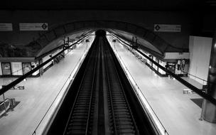 black and white photo of History Train Station