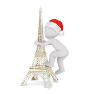 white male 3d model red hat santa