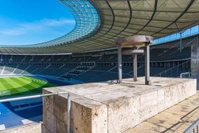 Berlin olympic stadium with empty stands