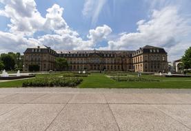 Beautiful New Castle with the garden in Stuttgart, Germany