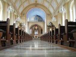 Beautiful and colorful Pilgrimage church in Waghaeusel, Germany
