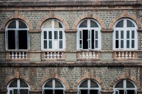 old stone building with windows