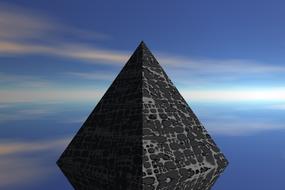 pyramid sky reflection