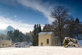 Beautiful house on the mountain with trees in Czech Republic