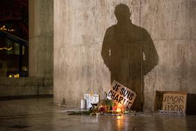 Protest Charlie Dam monument wall