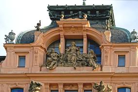 architecture with statues in the Czech Republic