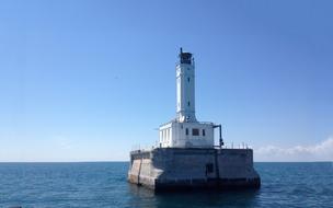 famous lighthouse on lake michigan