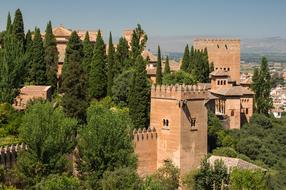 landscape of Alhambra Granada in Spain