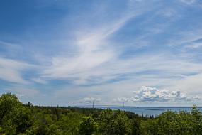 panoramic view of lake Michigan at Mackinac