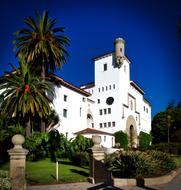 courthouse, beautiful historical mansion in garden, usa, California, Santa Barbara