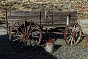 Wagon Wild West Wooden old