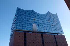 cityscape of Elbe Philharmonic Hall in Hamburg