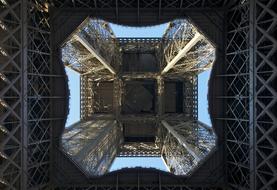 bottom view of Eiffel Tower, France