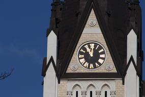 church clock in czech cieszyn