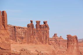 landscape of Three Kings Arches red sandstone