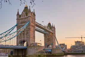 famous Tower Bridge and river London