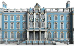 st petersburg palace architecture blue