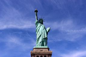 Statue Of Liberty Usa and blue sky