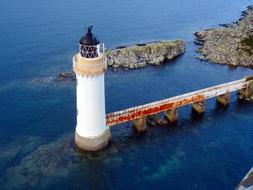 white Lighthouse blue Sea