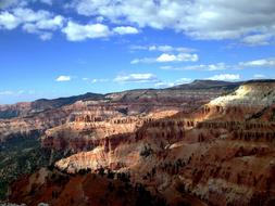 Scenic Landscape with Red Rocks, usa, utah, cedar breaks national monument