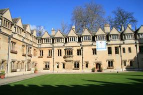 Oxford architecture and green grass