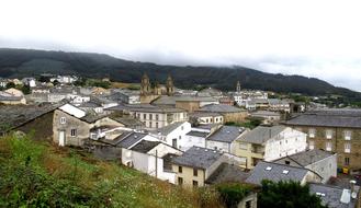 Cathedral buildings near the mountains