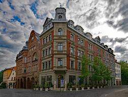 Beautiful and colorful historic center in Weimar, Thuringia, Germany